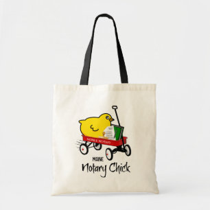 Maine Mobile Notional Chick Red Wagon Tote Bag