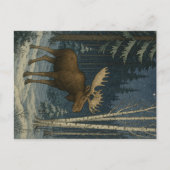Maine Moose in de wintersneeuw Briefkaart (Voorkant)