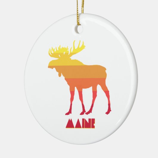 Maine Moose Keramisch Ornament (Links)