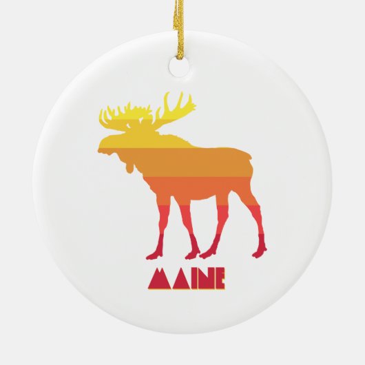 Maine Moose Keramisch Ornament (Achterkant)