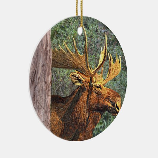 Maine Moose Keramisch Ornament (Rechts)
