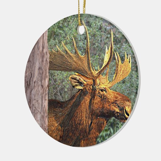 Maine Moose Keramisch Ornament (Links)