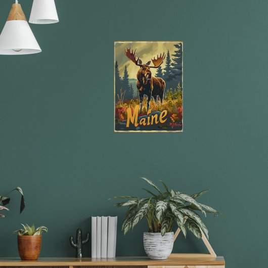 Maine Moose  Poster (Woonkamer 1)