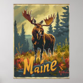 Maine Moose  Poster (Voorkant)