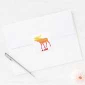 Maine Moose Vierkante Sticker (Envelop)