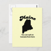 Maine Motto - Je kunt vanaf hier op Canada ronddra Briefkaart (Voorkant / Achterkant)