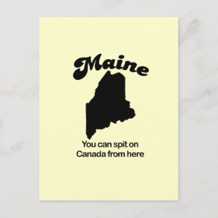 Maine Motto - Je kunt vanaf hier op Canada ronddra Briefkaart