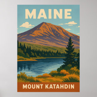 Maine Mount Katahdin V01 Poster