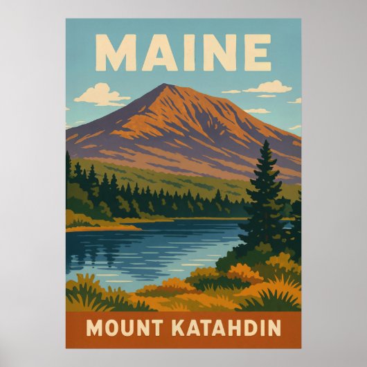 Maine Mount Katahdin V01 Poster (Voorkant)