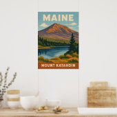 Maine Mount Katahdin V01 Poster (Keuken)