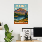 Maine Mount Katahdin V01 Poster (Thuiskantoor)
