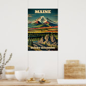 Maine Mount Katahdin V02 Poster (Keuken)
