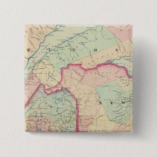 Maine, NB Vierkante Button 5,1 Cm (Voorkant)