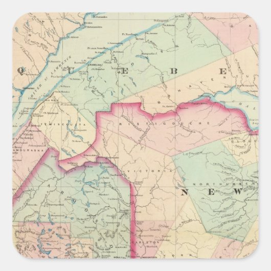 Maine, NB Vierkante Sticker (Voorkant)