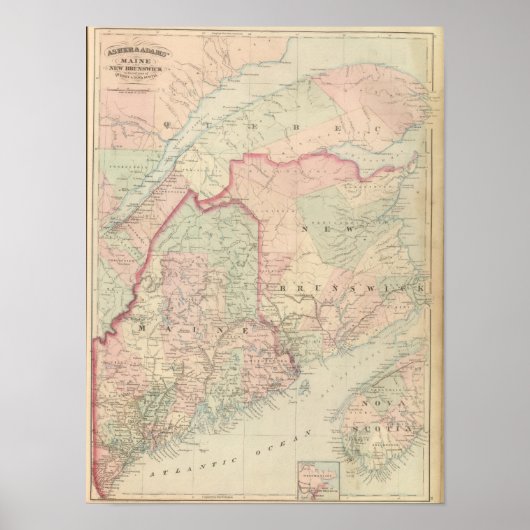 Maine, New Brunswick Poster (Voorkant)