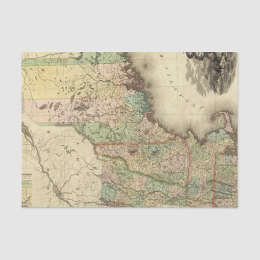 Maine, New Hampshire, Vermont, Massachusetts Tissuepapier (Voorkant)