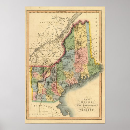 Maine, New Hampshire, Vermont Poster (Voorkant)