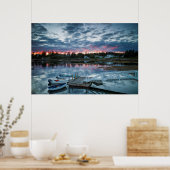 Maine, Newagen, haven bij zonsondergang 2 2 Poster (Keuken)