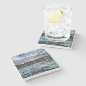 Maine, Newagen, zonnehaven 2 2 Stenen Onderzetter (Zijkant)