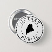 Maine Notary Public Ronde Button 5,7 Cm (Voorkant /achterkant)