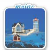 Maine Nubble Lighthouse Sticker (Voorkant)