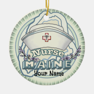 Maine Nurse Keramisch Ornament