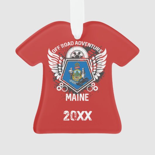 Maine Off Road Adventure 4x4 Trail Mudding Ornament (achterkant)