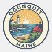 Maine Ogunquit Travel Ronde Sticker (Voorkant)