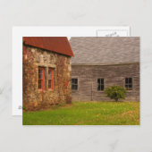 Maine, Old stone Building en houten schuur in Briefkaart (Voorkant / Achterkant)