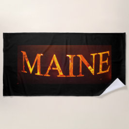 Maine on Fire Beach Towel Strandlaken