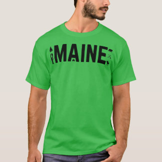 Maine Outdoor Moose Lobster Beer Kayaking Sailing T-shirt