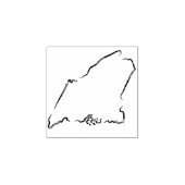 Maine Outline Rubber Stamp Rubberstempel (Afrduk)