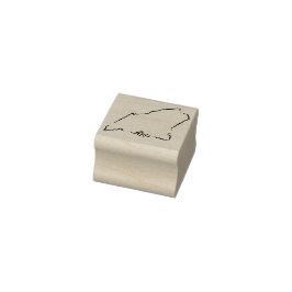 Maine Outline Rubber Stamp Rubberstempel