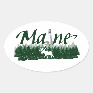 Maine Ovale Sticker