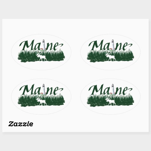 Maine Ovale Sticker (Vel)