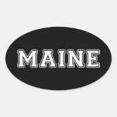 Maine Ovale Sticker (Voorkant)