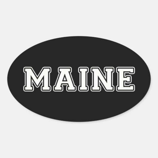 Maine Ovale Sticker (Voorkant)