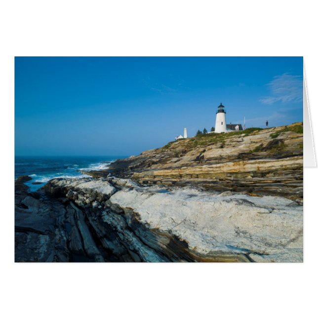 Maine, Pemaquid Point, Pemaquid Point Lighthouse (Voorkant Horizontaal)