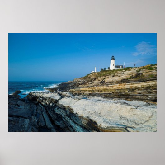 Maine, Pemaquid Point, Pemaquid Point Lighthouse Poster (Voorkant)
