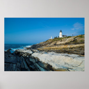 Maine, Pemaquid Point, Pemaquid Point Lighthouse Poster
