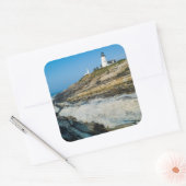 Maine, Pemaquid Point, Pemaquid Point Lighthouse Vierkante Sticker (Envelop)