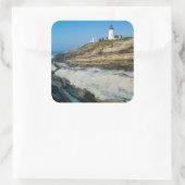 Maine, Pemaquid Point, Pemaquid Point Lighthouse Vierkante Sticker (Tas)