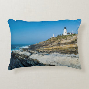Maine, Pemaquid Point, Pemaquid Point vuurtoren Decoratief Kussen