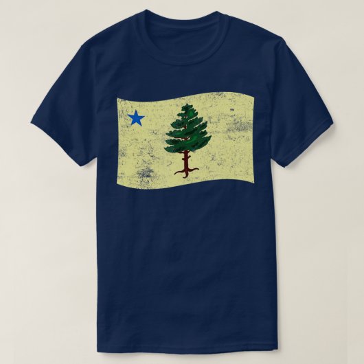 Maine Pine Tree Flag 1901 First State Flag T-shirt (Design voorkant)