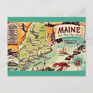 Maine - Pine Tree State Ansichtkaart Briefkaart