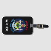 MAINE PINE TREE STATE FLAG BAGAGELABEL (Voorkant (horizontaal))