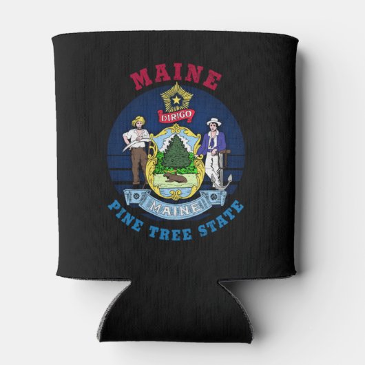 MAINE PINE TREE STATE FLAG BLIKJESKOELER (Achterkant)