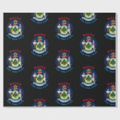 MAINE PINE TREE STATE FLAG CADEAUPAPIER (Vlak)