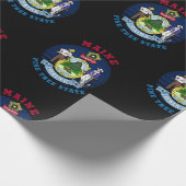 MAINE PINE TREE STATE FLAG CADEAUPAPIER (Hoek)