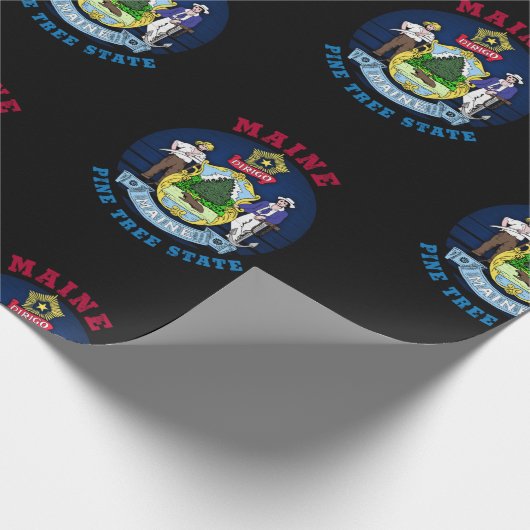 MAINE PINE TREE STATE FLAG CADEAUPAPIER (Hoek)